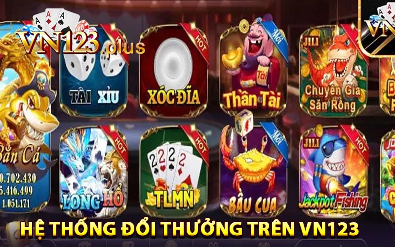 Hệ thống đổi thưởng đẳng cấp trên Vn123